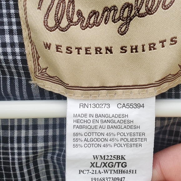 Wrangler western pearl snap button down shirt - Picture 3 of 3
